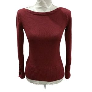 Ann Taylor maroon/burgundy wool blend sweater
